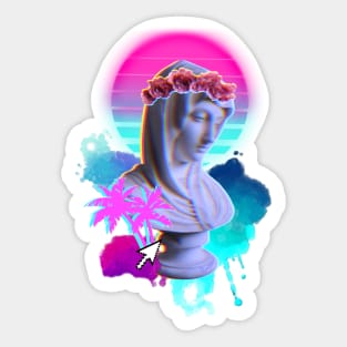 Vaporwave Blessed Mother Sticker